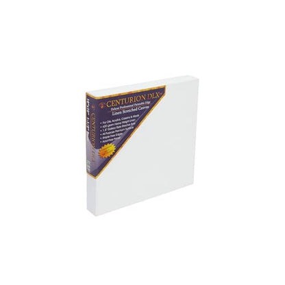 Centurion Deluxe Professional Acrylic Primed Linen Pre-Stretched Canvases, 11oz Linen - 10"x20", Box of 3, 1.5" Deep - Kiln-Dried Stretchers, Back Stapled, Canvas for Painting, Museum Archival Quality - size: 10"x10"