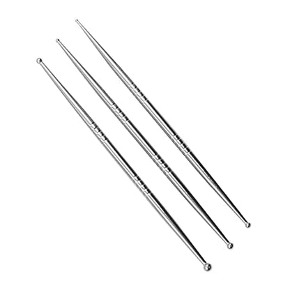 3pcs Sculpture Modeling Tools, Stylus Clay Tools, Dotting Sculpting Modeling Tools Set, Double Ended Metal Ball, Cake Decoration Tools