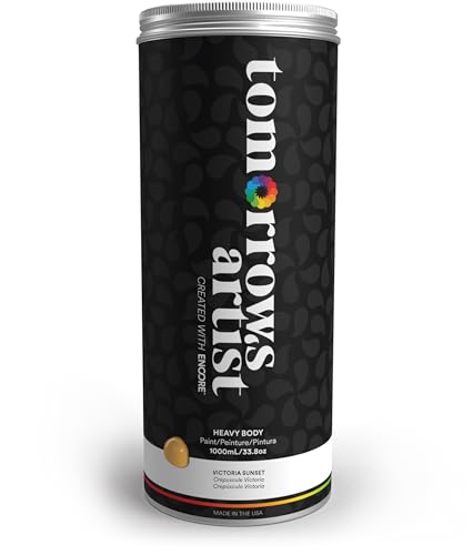 TA: Victoria Sunset, Heavy Body Eco-Friendly Acrylic Art Paint 1000ml/33.81oz jar - color: Victoria Sunset, size: 34 Fl Oz (Pack of 1)