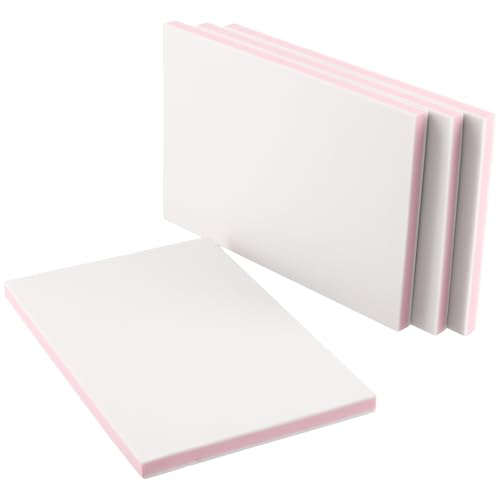 ZOENHOU 20 PCS 4 x 6 Inch White Pink Rubber Stamp Carving Blocks, Creative Soft Colorful Carving Tools for Rubber Stamps Engraving Crafts Supplies