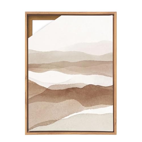 Canvas Floating Frame, Canvas Frame 0.75 inches deep Floater for Canvas Panel Oil Painting Wall Art Prints (Natural Wood, 23.6x31.5) - color: Natural Wood, size: 23.6x31.5