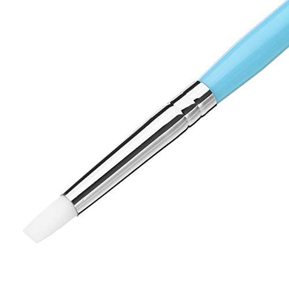 5 pcs/Set Soft Pottery Clay Tool Silicone & Stainless Steel Two Head Sculpting Polymer Modelling Shaper Art Tools Blue