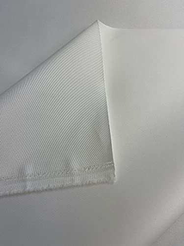 Mybecca Canvas Marine Fabric 600 Denier Indoor/Outdoor White 1 Yard (36" x 56")(Cut Separate by Yard for Prime Orders)(3 ' x 4.7')
