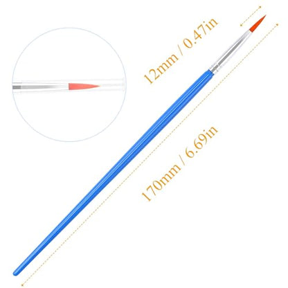 60 Pcs Round Paint Brushes,Small Brush Bulk for Detail Painting - style: Round Brushes