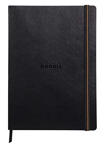 Rhodia Touch Leatherette Bristol Softcover Notebook, A4, Portrait, Plain 32 Sheets - size: A4