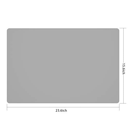 Silicone Placemats, Food-Grade Non-Slip Waterproof, Dining, Stain Resistant, Countertop Protector, Kitchen Counter Mat, Heat Resistant, Baking mat Dishwasher Safe (23.6"×15.7"-1pack, Gray) - color: Gray, size: 23.6"×15.7"-1pack