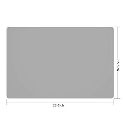 Silicone Placemats, Food-Grade Non-Slip Waterproof, Dining, Stain Resistant, Countertop Protector, Kitchen Counter Mat, Heat Resistant, Baking mat Dishwasher Safe (23.6"×15.7"-1pack, Gray) - color: Gray, size: 23.6"×15.7"-1pack