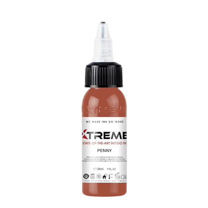 Xtreme Tattoo Ink, Versatile Medium Viscosity for Precision Tattooing, Rich Hue, Quick Healing, Acrylic-Free, Water Based and Premium Quality - Ready-to-Use Tattoo Ink (Penny, 1 oz) - color: Penny, size: 1 oz