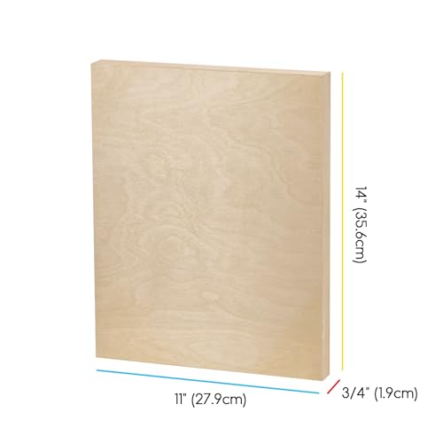 MEEDEN Unfinished Wood Canvas Board: 3/4” Deep 11x14” Wooden Canvas Panel Pack of 4 - Blank Cradled Wood Art Board for Painting - size: 11"x14"- 4 Pack