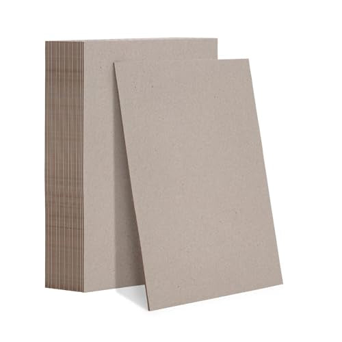 Heavy-Duty Chipboard Sheets 8.5 x 11-20 Pcs, Goefun 80pt/2mm Thick Greyboard Book Board for Book Binding, Scrapbooking, Photo Backing, DIY Projects - size: 8.5x11
