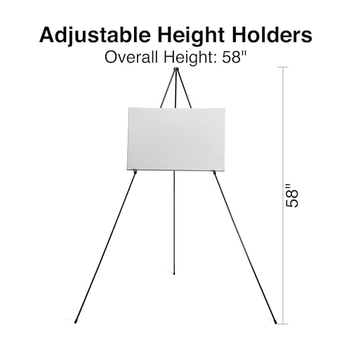 Staples Display Easel, 58", Black Metal - style: 1 Pack