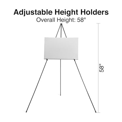 Staples Display Easel, 58", Black Metal - style: 1 Pack