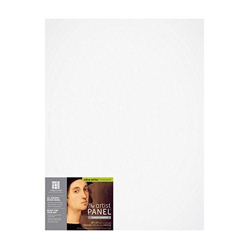 Ampersand Art Supply Primed Smooth Artist Panel | 18" x 24" | 1-1/2" Cradled Profile | Gessoed Wood Painting Panel for Oil, Acrylic & Mixed Media | Canvas Board & Wood Panel Alternative - color: 1-1/2" Cradled Profile, size: 18" x 24"