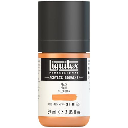 Liquitex Professional Acrylic Gouache, 2-oz (59ml) Bottle, Peach - color: Peach