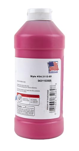 Crayola Washable Tempera Paint for Kids, Pink Paint, Classroom Supplies, Non Toxic, 16 Oz Squeeze Bottle