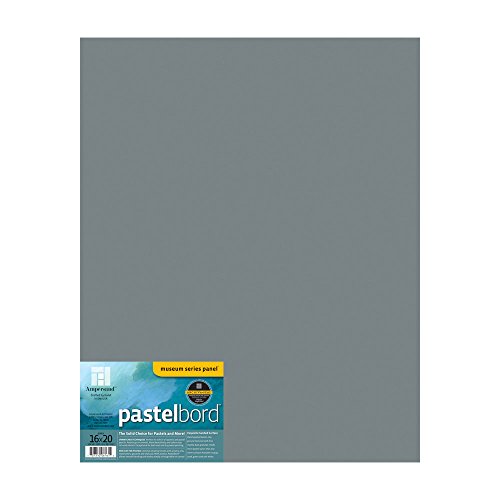Ampersand Museum Series Pastelbord for Pastels, Charcoal, Pencils and Ink, Gray, 1/8 Inch Depth, 16X20 Inch (PB16) - color: Gray - 1/8 Inch Depth, size: 16" x 20" - Pack of 1