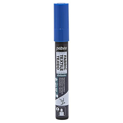 Pebeo 7A Marter Fabric Marker, 4 mm, Blue - color: Blue