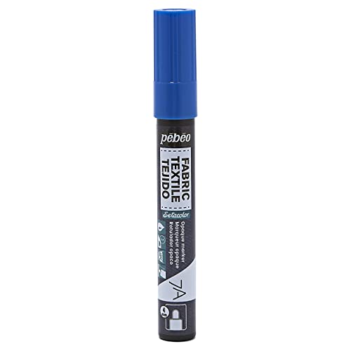 Pebeo 7A Marter Fabric Marker, 4 mm, Blue - color: Blue