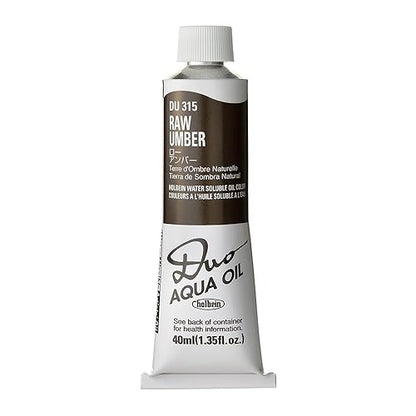 Holbein Duo Watersoluble Oil Colors - Raw Umber - 40ml Tube