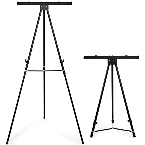 Falling in Art Extra Large 70" High Flip Chart Tripod Display Easel, Black Heavy Duty Aluminum Presentation Stand, Showroom Display Stand for Signs, Paintings, and Posters - style: 70'' Black 1-Pack