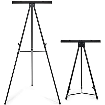 Falling in Art Extra Large 70" High Flip Chart Tripod Display Easel, Black Heavy Duty Aluminum Presentation Stand, Showroom Display Stand for Signs, Paintings, and Posters - style: 70'' Black 1-Pack