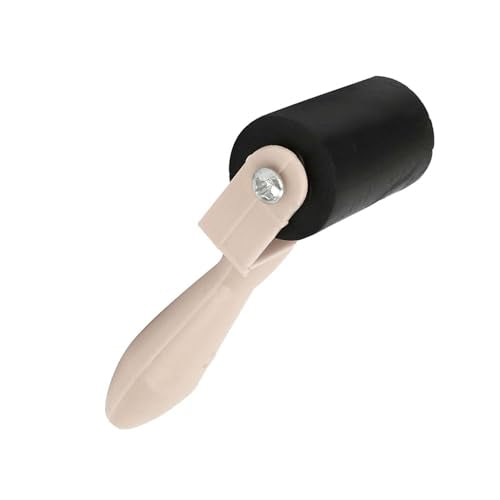 Estink 3.5cm Printmaking Brayer Rubber Roller Art Stamping Tool with Durable Rubber Roller for Block Printing Ink Painting (Silver) - color: Silver