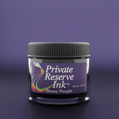 Private Reserve Premium Fountain Pen Ink, 60ml Bottle, Ebony Purple | Premium fountain pen ink with smooth flow, rich color, and reliable everyday writing performance. - color: Ebony Purple