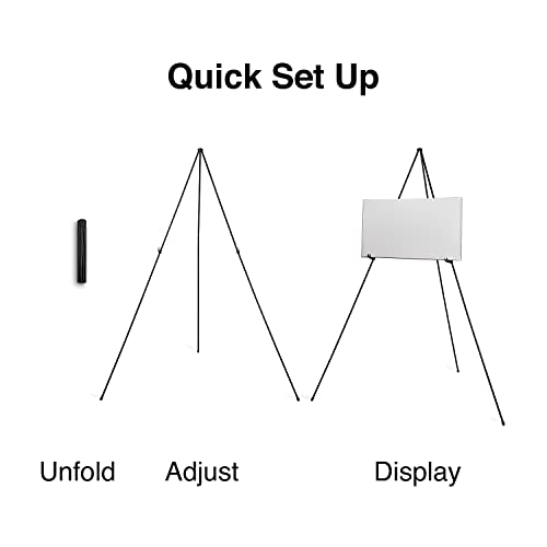 Staples Display Easel, 58-inch, Black Metal, 2/Pack - style: 2 Pack