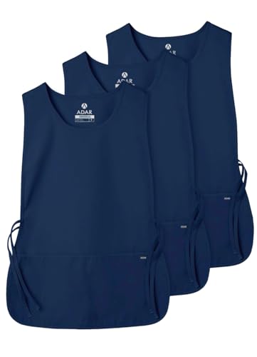 Adar Universal Cobbler Apron 3 Pack - Unisex Cobbler Apron - color: Navy, size: Standard