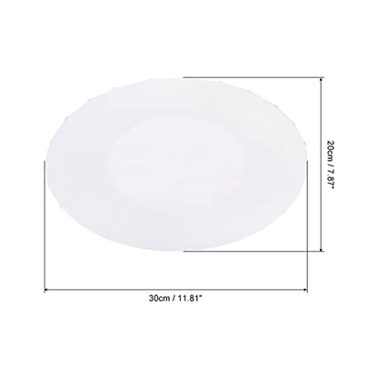 PATIKIL Paint Canvases Panel for Painting, 4 Pack 8x12 Inch Oval Wood Frame Stretched Blank Art Board Panels for Acrylic, Oil, Tempera Painting, White - size: 8x12 Inch