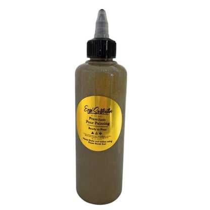 Premium Pour Painting 8 fl oz Fluid Art Paint Ready to Pour Acrylic 24K Gold - color: 24K Gold