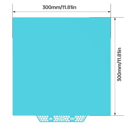 BIGTREETECH BIQU CryoGrip Pro Glacier for Voron 300/Qidi Plus 4 3D Printers 300x300MM Build Plate High Adhesion Heated Bed Cover Upgrade Removable & Easy Clean Spring Steel Sheet - style: Glacier(Voron 300/Qidi Plus 4)