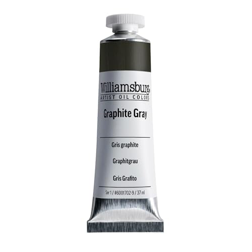 Williamsburg Artist Oil Colors by GOLDEN, Graphite Gray, 37 ml tube, Professional Oil Paint, Opaque - color: Graphite Gray, size: 1.25 Fl Oz (Pack of 1)