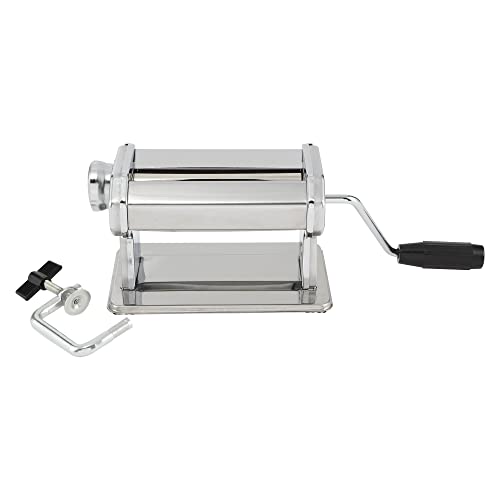 Creative Mark Clay Conditioning Pasta Machine - 9 Adjustable Thickness Settings, Smooth Polymer Clay Roller, 5.5" Wide Opening for Conditioning and Marbling, Non-Skid Feet and Surface C-Clamp