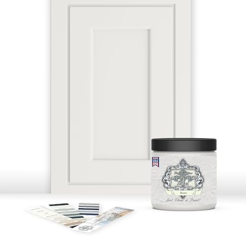 ALL-IN-ONE Paint by Heirloom Traditions, Bone (Off White), 8oz Sample - Durable cabinet and furniture paint. Built in primer and top coat, no sanding needed. Includes our 30 featured color card. - color: Bone, size: 8 Fl Oz (Pack of 1)