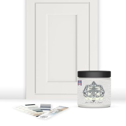 ALL-IN-ONE Paint by Heirloom Traditions, Bone (Off White), 8oz Sample - Durable cabinet and furniture paint. Built in primer and top coat, no sanding needed. Includes our 30 featured color card. - color: Bone, size: 8 Fl Oz (Pack of 1)