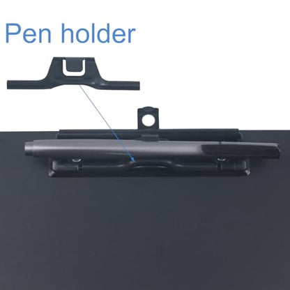 Acocony 11x17 Clipboard Aluminium with Pen Holder Extra Large Clipboard Vertical Super Hard 11 x 17 Clipping Board Black Pack of 1