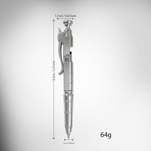 Dr. Metalleung Heavy Duty Stainless Steel Bolt Action Pen - Tactical EDC Retractable Ballpoint Pen with CNC Precision, Pocket Clip, Refillable (Black G2 Ink) - Perfect for Gifts & Smooth Writing - style: Bamboo Joint Pen