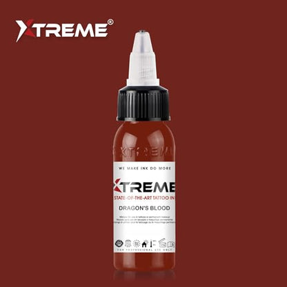 Xtreme Tattoo Ink, Versatile Medium Viscosity for Precision Tattooing, Rich Hue, Quick Healing, Acrylic-Free, Water Based and Premium Quality - Ready-to-Use Tattoo Ink (Dragon's Blood, 0.5 oz) - color: Dragon's Blood, size: 0.5 fl oz