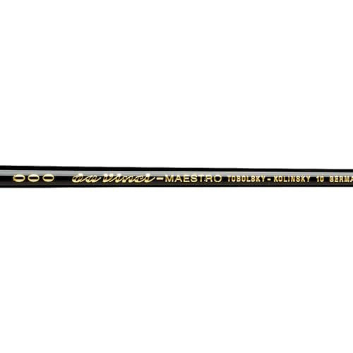 da Vinci Watercolor Series 10 Maestro Paint Brush, Round Kolinsky Red Sable, Size 3/0 (36802) - size: Size 3/0, style: Round Series 10