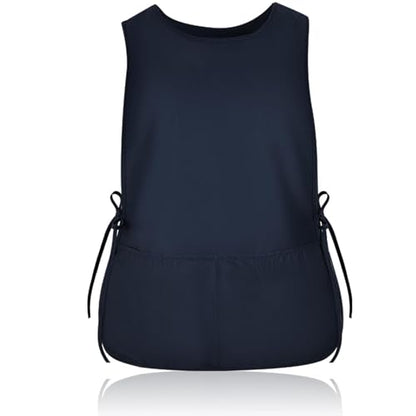 TFTAFAN Cobbler Apron Unisex Waterproof Apron with 2 Deep Pockets Art Smock for Painting Cleaning Artiest Apron work kitchen - color: Navy Blue