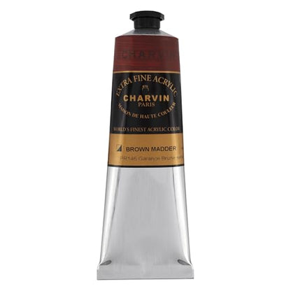 Charvin Extra Fine Professional Acrylic Paint - Brown Madder, 150ml Tube, Triple-Milled, Lightfast Pigments, Open Stock Artist Acrylic Paints in Nature-Inspired Hues - color: Brown Madder, size: 5.07 Fl Oz (Pack of 1)