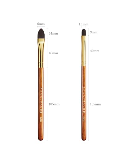 Desert Oak Series Pro Concealer Duo - Wide Teardrop & Micro Detail Brush Set for Under Eyes, Acne Scars & Redness, Bubinga Wood Handles (CM 194 & 195 Kit) - color: CM-0194+CM-0195, size: 2 Piece