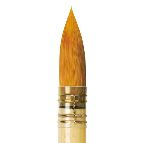 da Vinci Watercolor Series 488 CosmoTop Spin Paint Brush, Round Synthetic with Lacquered Natural Handle, Size 10 (488-10) - size: Size 10, style: Round Quill