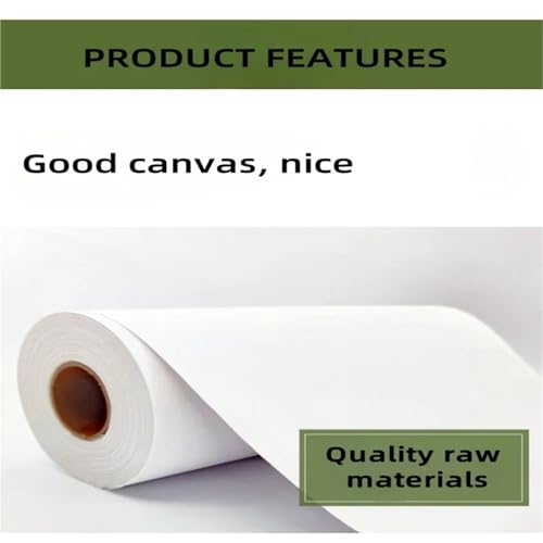 10M/Roll Cotton Canvas Roll,White Blank Specialized Suitable for Oil Painting, Pigments,27,37,47,57,67,77,87cm Wide(57cmx10m) - color: 57cmx10m