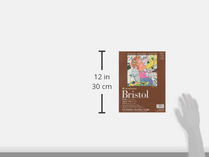Strathmore 475-3, 400 Series Bristol, 2-Ply Vellum, 9"x12" Tape Bound, 15 Sheets, White (Pack of 12) - color: Vellum, 2 Ply, size: 9x12 (Pack of 12)
