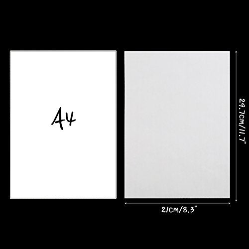 100 Pcs Carbon Transfer Paper Tracing Paper 11.7"×8.3" for Transfer Pattern on Wood, Paper, Canvas (White) - color: White