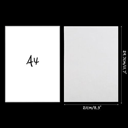 100 Pcs Carbon Transfer Paper Tracing Paper 11.7"×8.3" for Transfer Pattern on Wood, Paper, Canvas (White) - color: White
