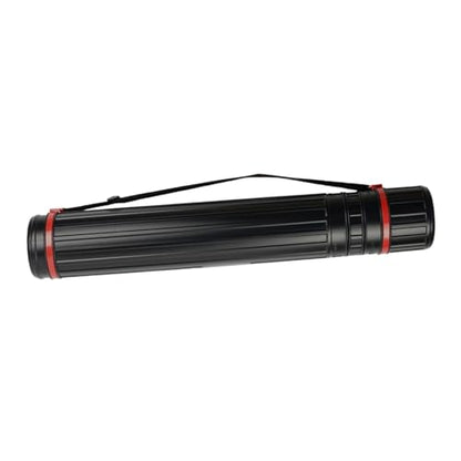 Colaxi Expandable Poster Tube with Shoulder Strap, 17.7-28.3 in Telescoping Drawing Tube for Artwork and Document Storage, Black