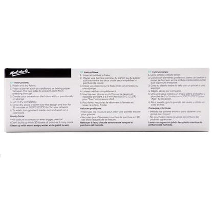 Mont Marte Signature Fabric Paint, 20pc x 0.7oz (20ml), Suitable for DIY Fashion and Homewares - color: 20 colors